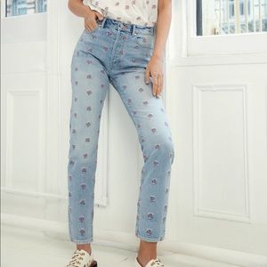 La Vie Rebecca Taylor Beatrice Embroidered Jean